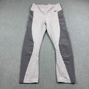 Nike‎ Women Leggings Large Gray Ten Less Plastic Bottles One Legend Pants Yoga
